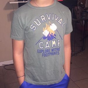 SURVIVAL CAMP GREEN T SHIRT